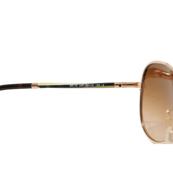 Balenciaga BA 14 24F Aviator Sunglasses 60-15 Cream Gold Brown Tortoise - Picture 7 of 9